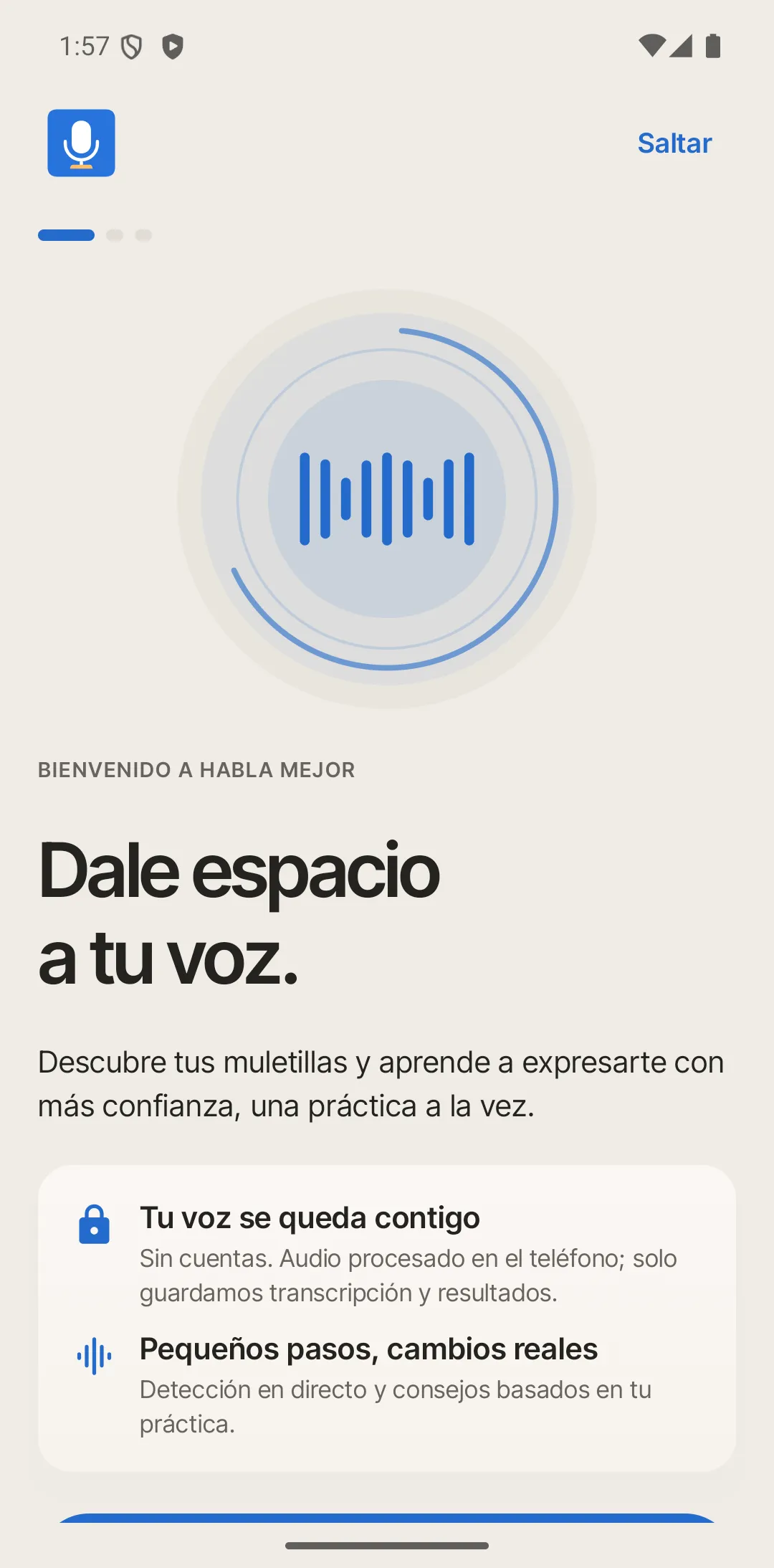Bienvenida de Habla Mejor: elige tus muletillas y tu objetivo